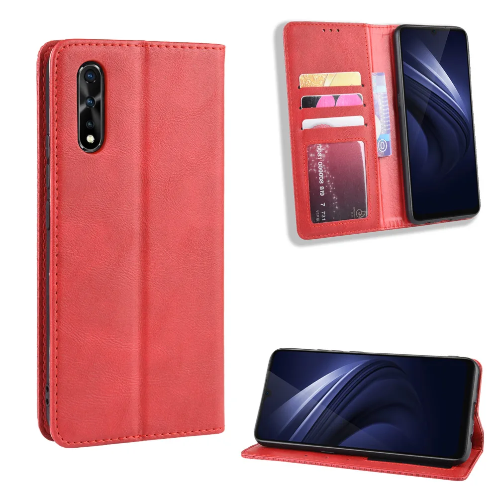 Магнитный винтажный кожаный чехол Премиум Coque для Vivo Y12 Y 12 чехол 6,35 дюймов флип фривольный анти осенний чехол