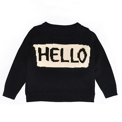 Новинка года; свитера для маленьких девочек; брендовый детский осенний вязаный пуловер для маленьких девочек; свитер из хлопка с кисточками; Радужный топ для девочек - Цвет: Черный