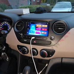 Autoradio Android 10, 4 go/64 go, DSP, navigation GPS, lecteur DVD, multimédia, enregistreur cassette, pour voiture Hyundai I10 (2013, 2014, 2015, 2016, 2018) 