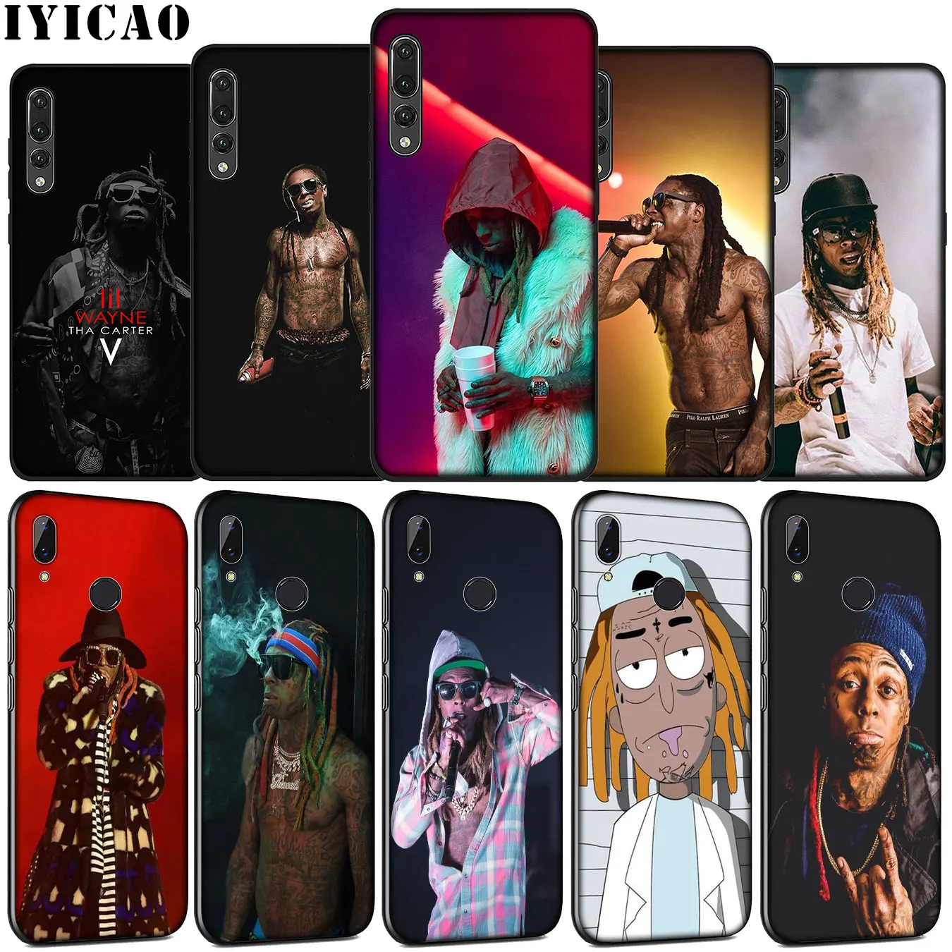 IYICAO Lil Dwayne Hot singer POP Soft Silicone Case for Huawei P30 P20 Pro P10 P9 Lite Mini 2017 2016 Black Cover P Smart Z 2019 | Мобильные