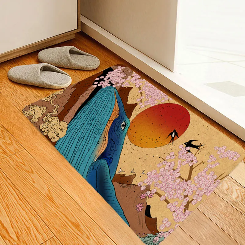 Mountian Sun Rug Hallway Carpets Creative Horse Doormat for Bedroom Living Room Carpet Kitchen Bathroom Anti-Slip Floor Mats