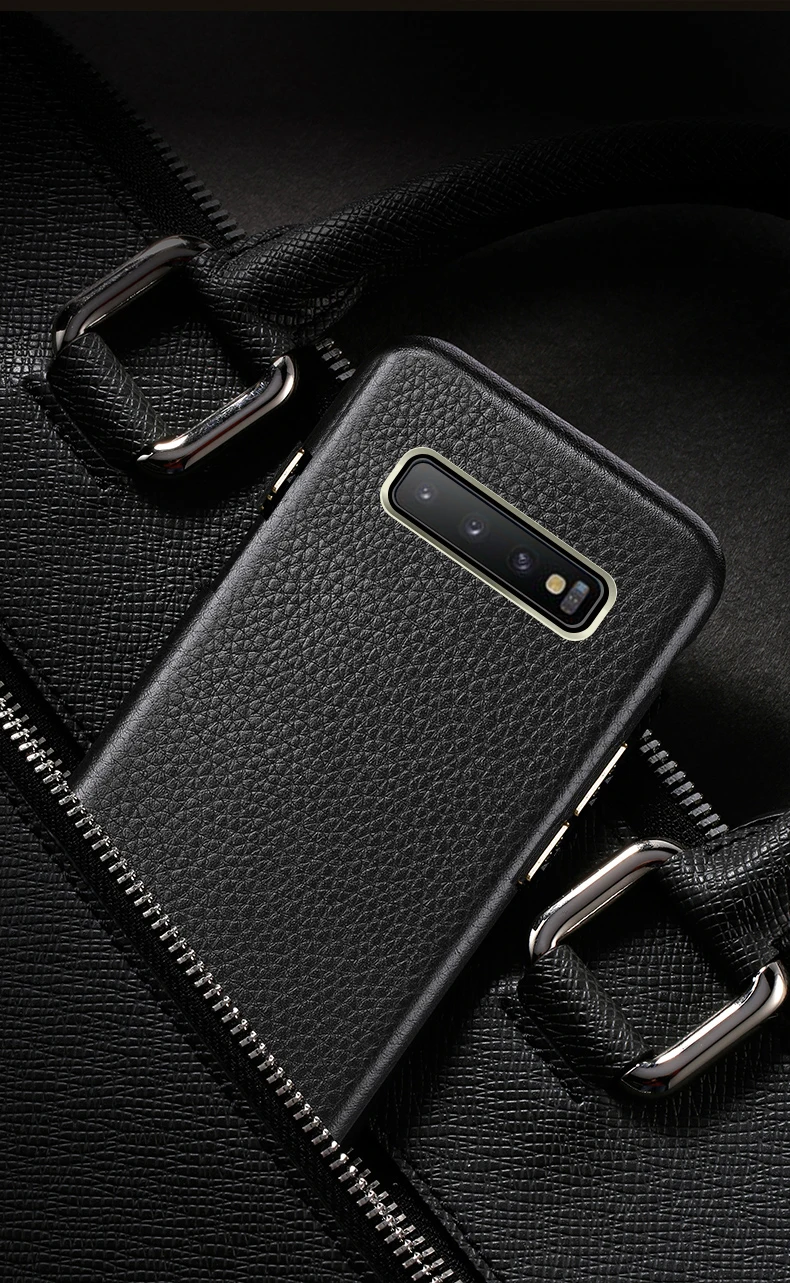 Чехол из натуральной кожи личи для samsung Galaxy S10 S10Plus S10e чехол для телефона роскошный модный Ультратонкий чехол