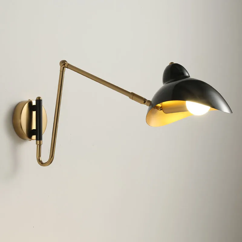 

Simple modern Foldable wall lights long swing arm Adjustable Aluminum sconces lamps Telescopic wall lights for bedroom
