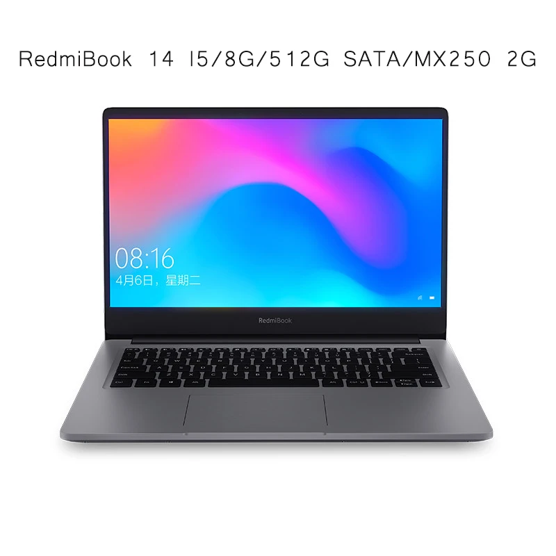 Ноутбук Xiaomi RedmiBook Pro 14,0 дюймов i5-10210U/i7-10510U NVIDIA GeForce MX250 8 Гб DDR4 512 ГБ SSD Windows 10 - Цвет: i5 512G Dark Gary