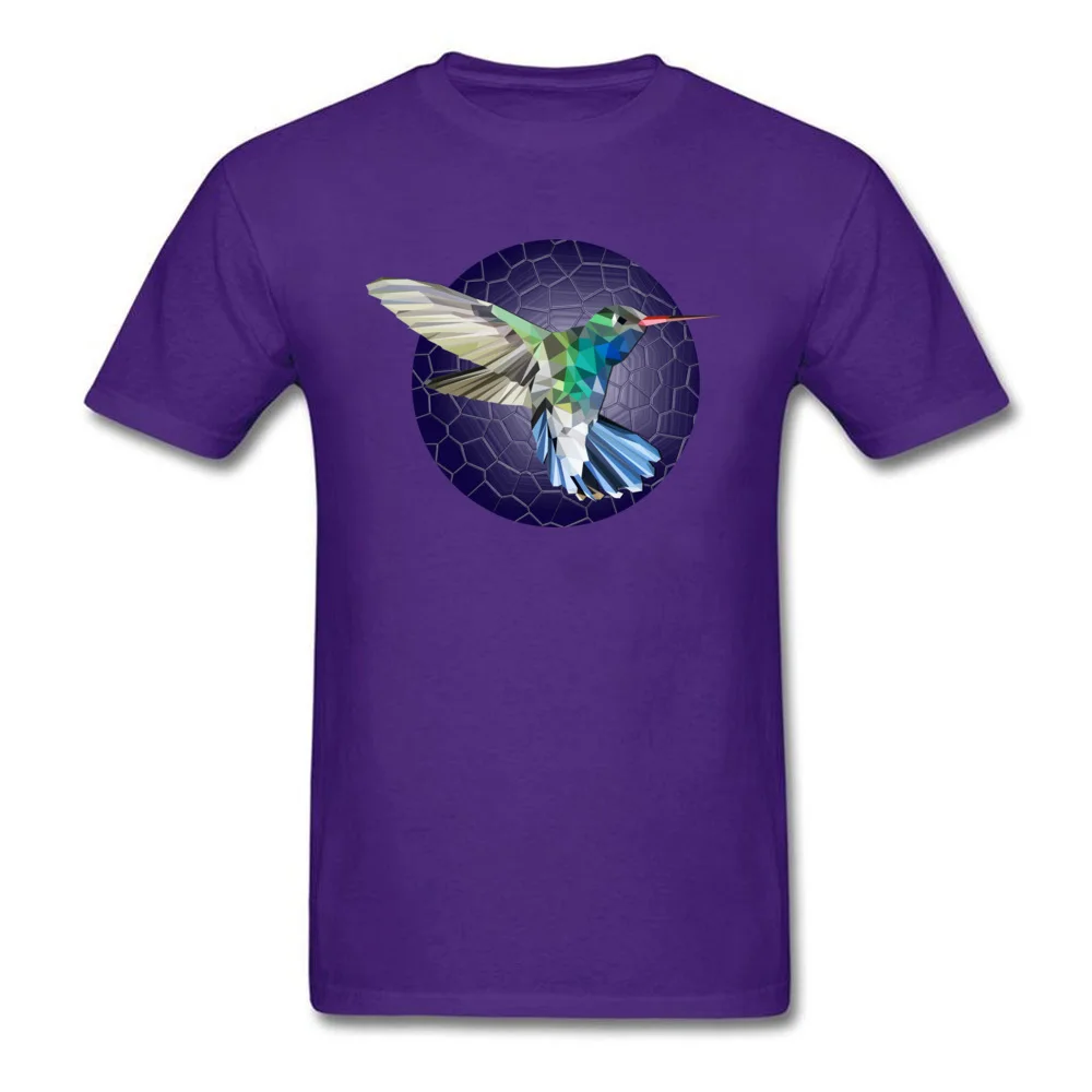 Hummingbirds night T-shirts Short Sleeve Design Funny Men Summer Tops & Tees Design Tops Shirt Round Collar Pure Cotton Hummingbirds night purple