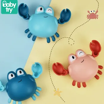 Summer New Baby Bath Toy Clockwork Crab Boat Duck Swim Bath Floating Water Wound-up Chain Baby Children Classic Toys Gifts 1