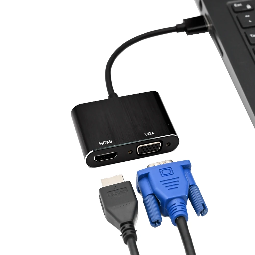 Адаптер HDMI VGA с USB3.0 на видеопреобразователь 1080P адаптер дисплея Plug Play HUB