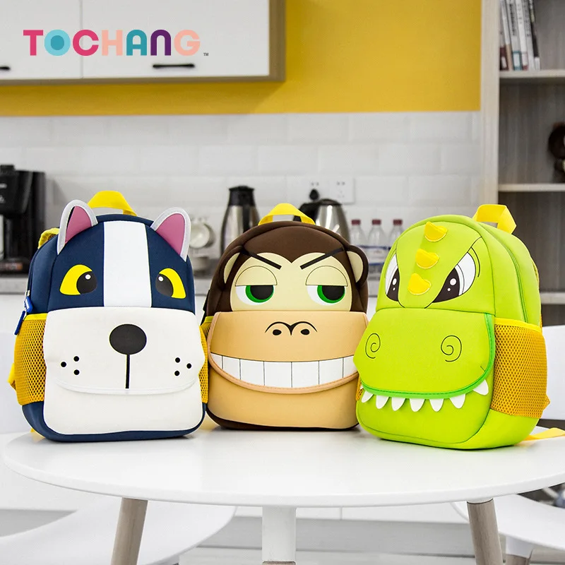 

TOCHANG Neoprene CHILDREN'S School Bags Cartoon Kindergarten Animal Pattern Backpack