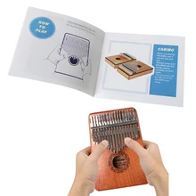 Polegar piano texto livro de aprendizagem guia amantes da música jogando instrumento kalimba folha acessórios para crianças iniciantes
