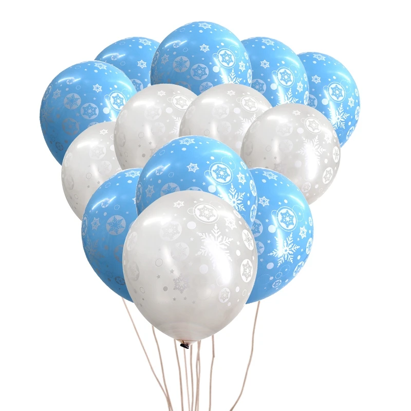 100 шт рождественские воздушные шары снежинки день рождения тема шарики детские