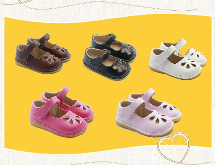 MERABLLE New Arrival Cute 1-3 Years Old Girls Baby Shoes with sound Soft Toddles Mary Jane First Walker Kids Sandals Casual