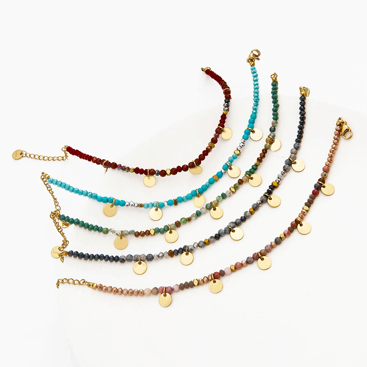 Wild&Free Fashion Stainless Steel Beaded Bracelet Five Colors Round Bracelet for Women Natural Stone Bracelets Bohemian Jewelry - Image 5