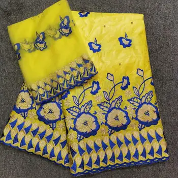 

african fabric Bazin riche fabric tissu africain cotton embroidered Bazin riche getzner with tulle lace set african lace fabric