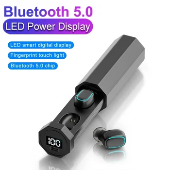

TWS True Wireless Bluetooth Headphone with Mic Sports Earphone Mini Earbuds HIFI Headset 9D Sound Touch Control LED Display