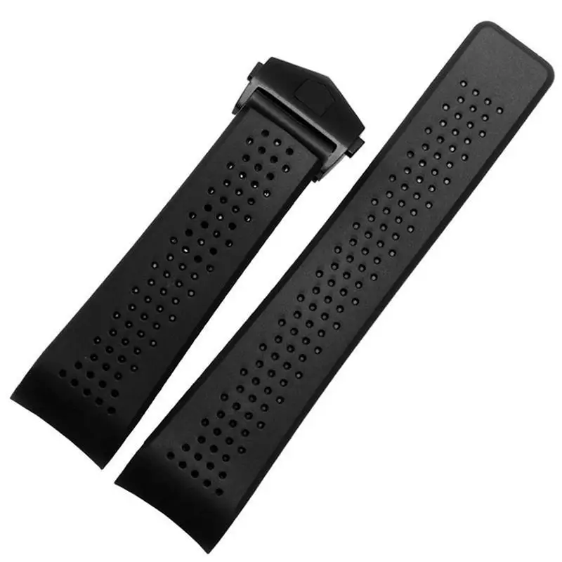 For TAG Wrist straps 22mm 24mm TOP Breathable swimming Rubber Watchband with Stainless Steel Deployment Buckle Watch BANDS
