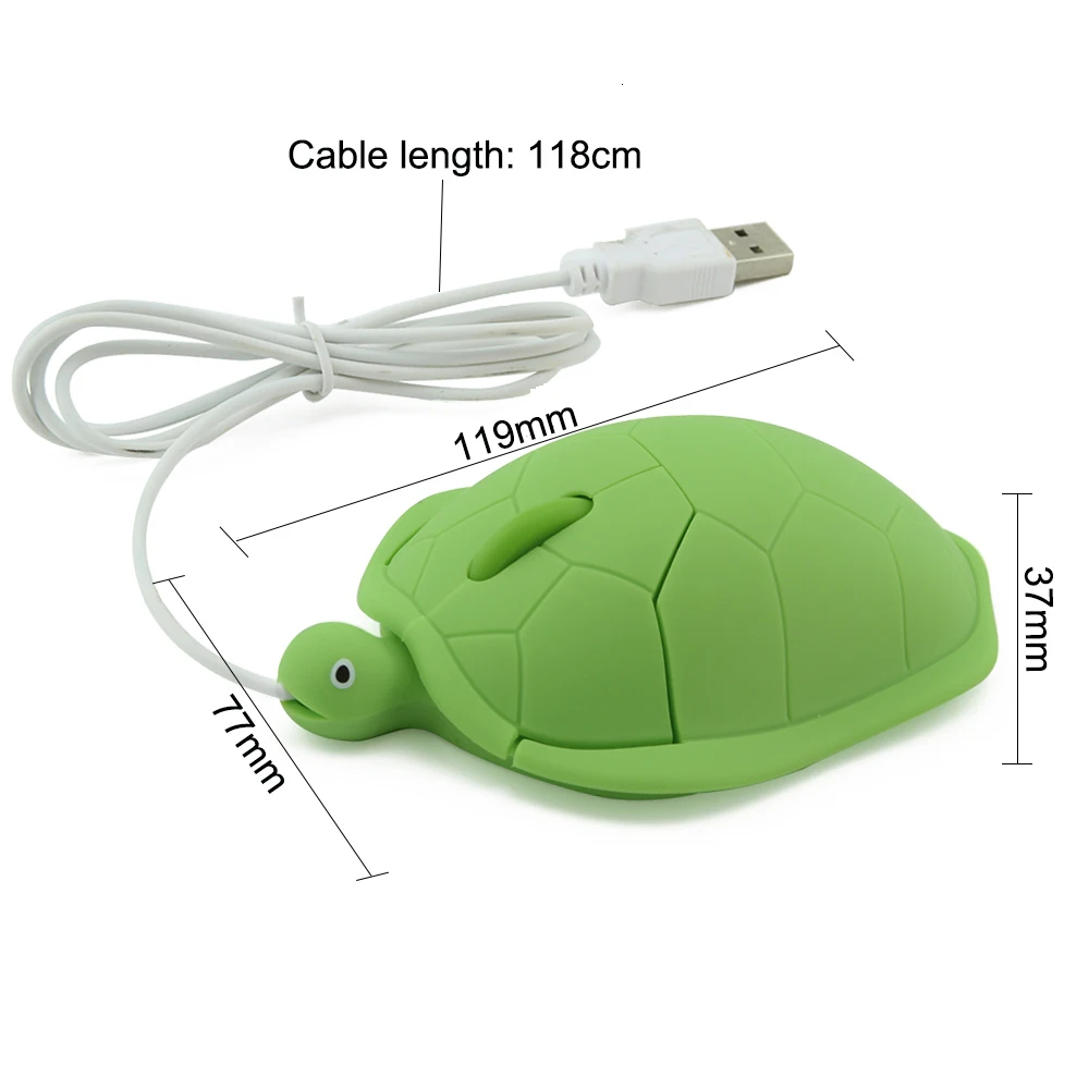 Hot Sale Funny Shaped Cute Turtle Mouse Ergonomic Designed Computer Mouse USB 2.0 3D Wired Optical Mice For PC Laptop