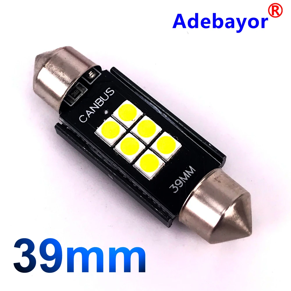Светодиодный купольный светильник 10 x Festoon 3030 6 SMD c5w 31 36 39 41 мм без ошибок Canbus для