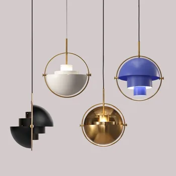 

Nordic design geometric pendant light Semicircular Personality italian lamps Dining room Bar Kitchen Island Rose gold decor lamp