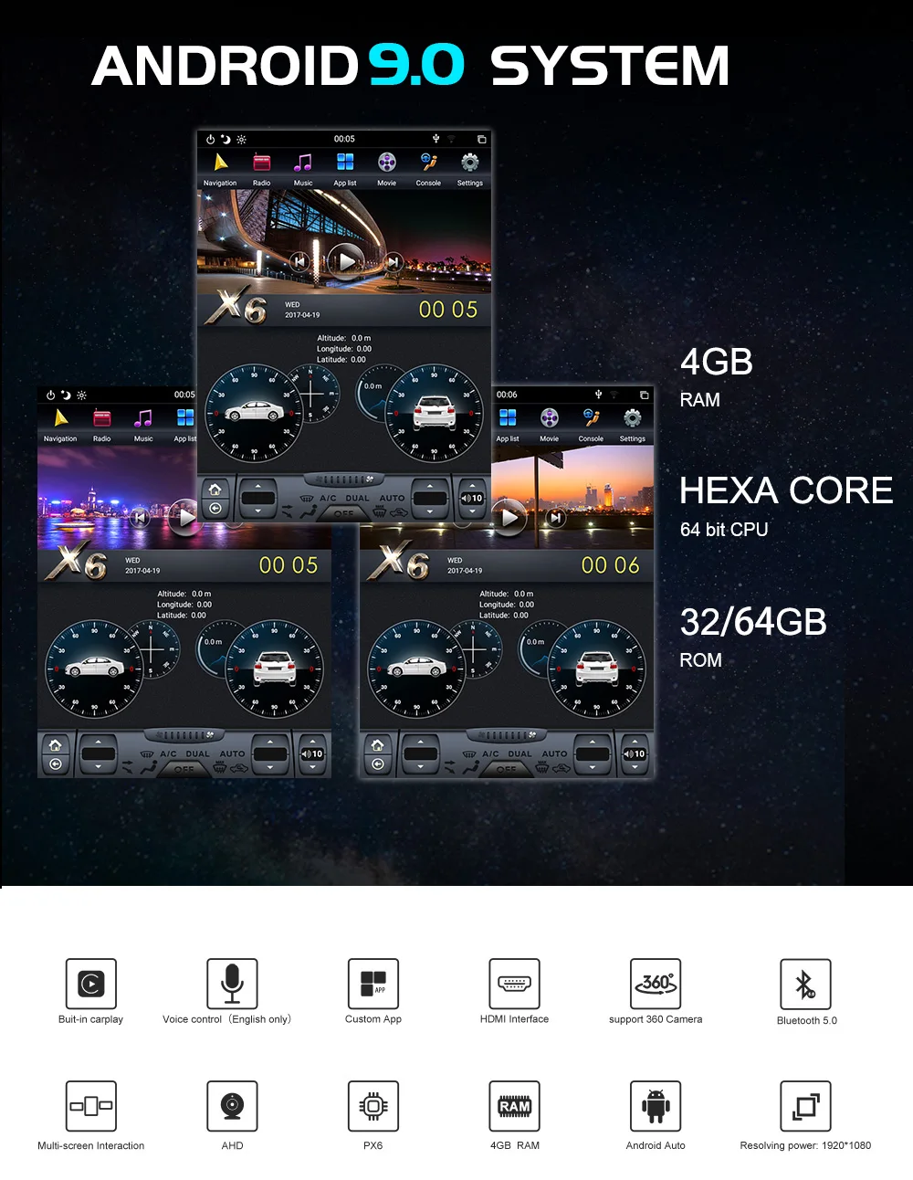Px6 Android 9,0 4+ 64G Автомобильный dvd-плеер gps навигация для Chevrolet Captiva 2013- мультимедиа радио рекордер стереонаушники