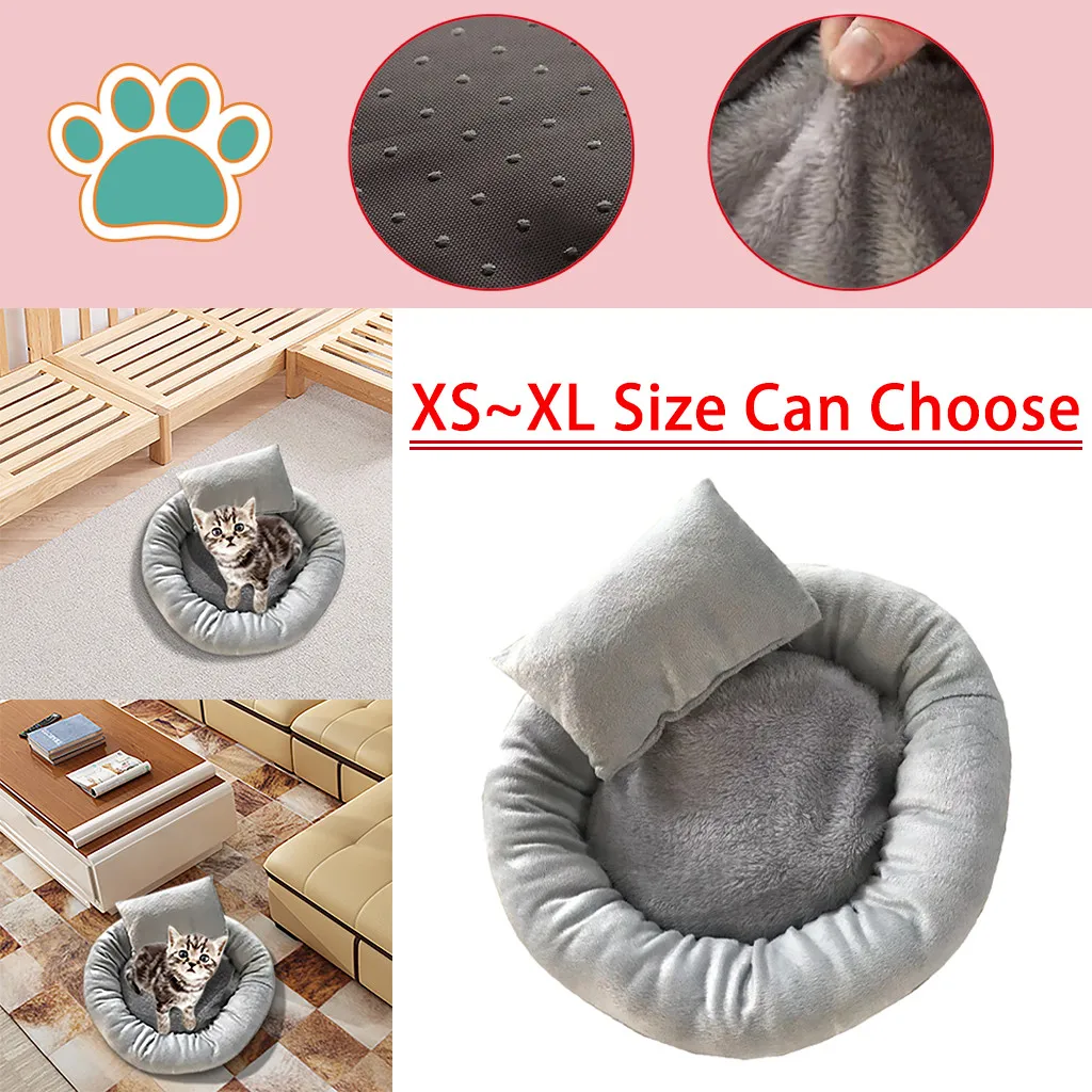 ComfComfortable плюшевая будка для собак, наполнитель для домашних животных, глубокий сон, PV, кошачий наполнитель, спальная кровать, комплект из 3 предметов, кровать для домашних животных, кошек, собак
