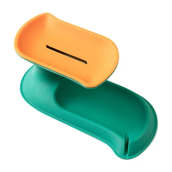 

Drying Countertop Nordic Soap Dish Container Detachable Rotatable Household Home Bathroom Storage Double Layer Draining Hole