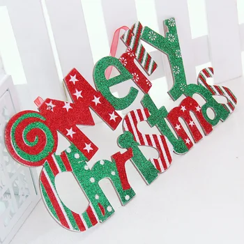 

Christmas tree decoration letter sign Merry Christmas door and window wall hotel bar mall layout door hanging