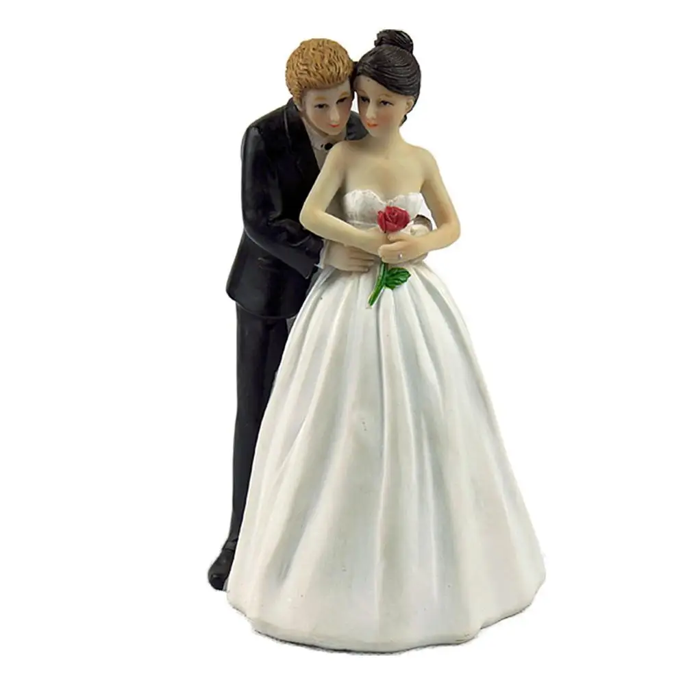 Торт куклы-украшения фигурки жениха и невесты смешной Casamento Свадебный Торт Топперы стенд Топпер украшения - Цвет: 14