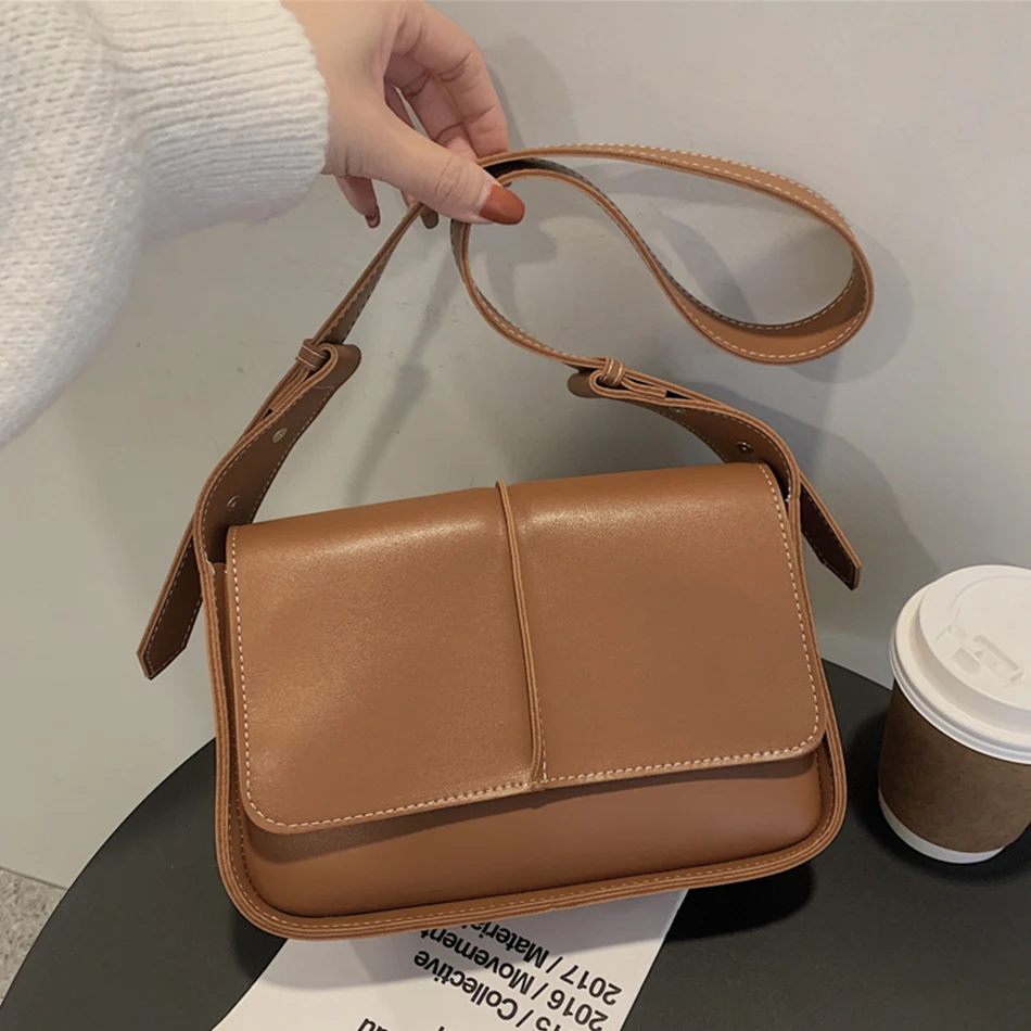 Ladies Girl PU Leather Handbag Shoulder Bag Tote Saddle Bag Messenger Purse Sale 