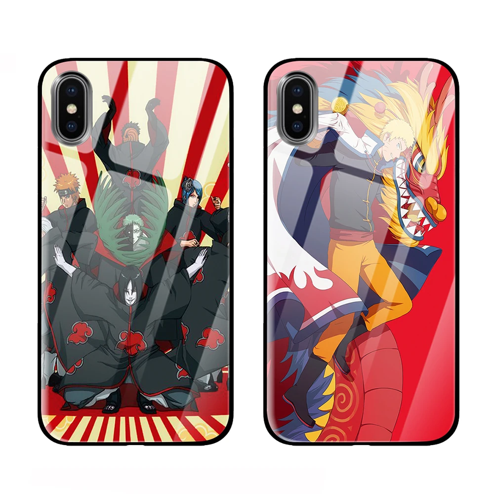 Naruto Tempered glass Luxury Cases For Huawei P30 P20 Mate 10 20 Honor 8 9 10 Pro Lite