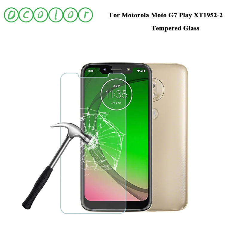 Ocolor для Motorola Moto G7 Play закаленное стекло XT1952 2 пленка 9H Переднее защитное на экран