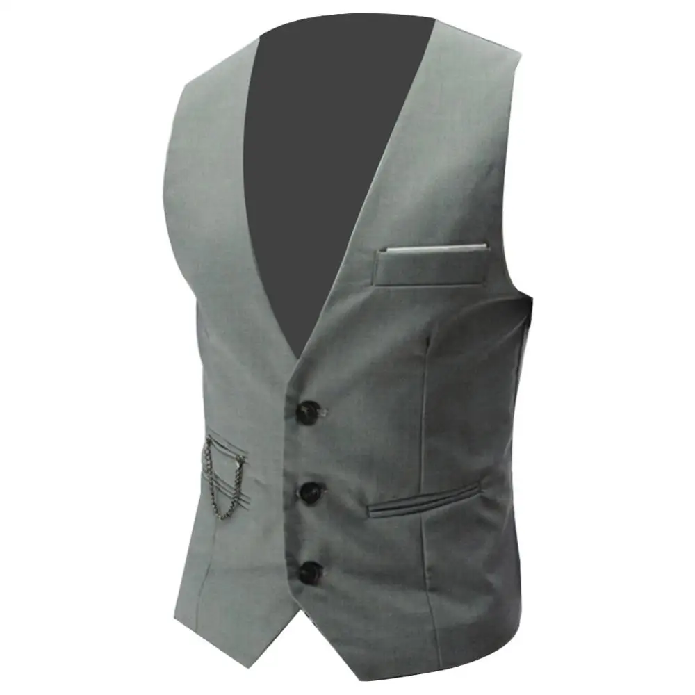 Formal Mens Vests Double Color Men Jacket Suit Slim Fit Vest