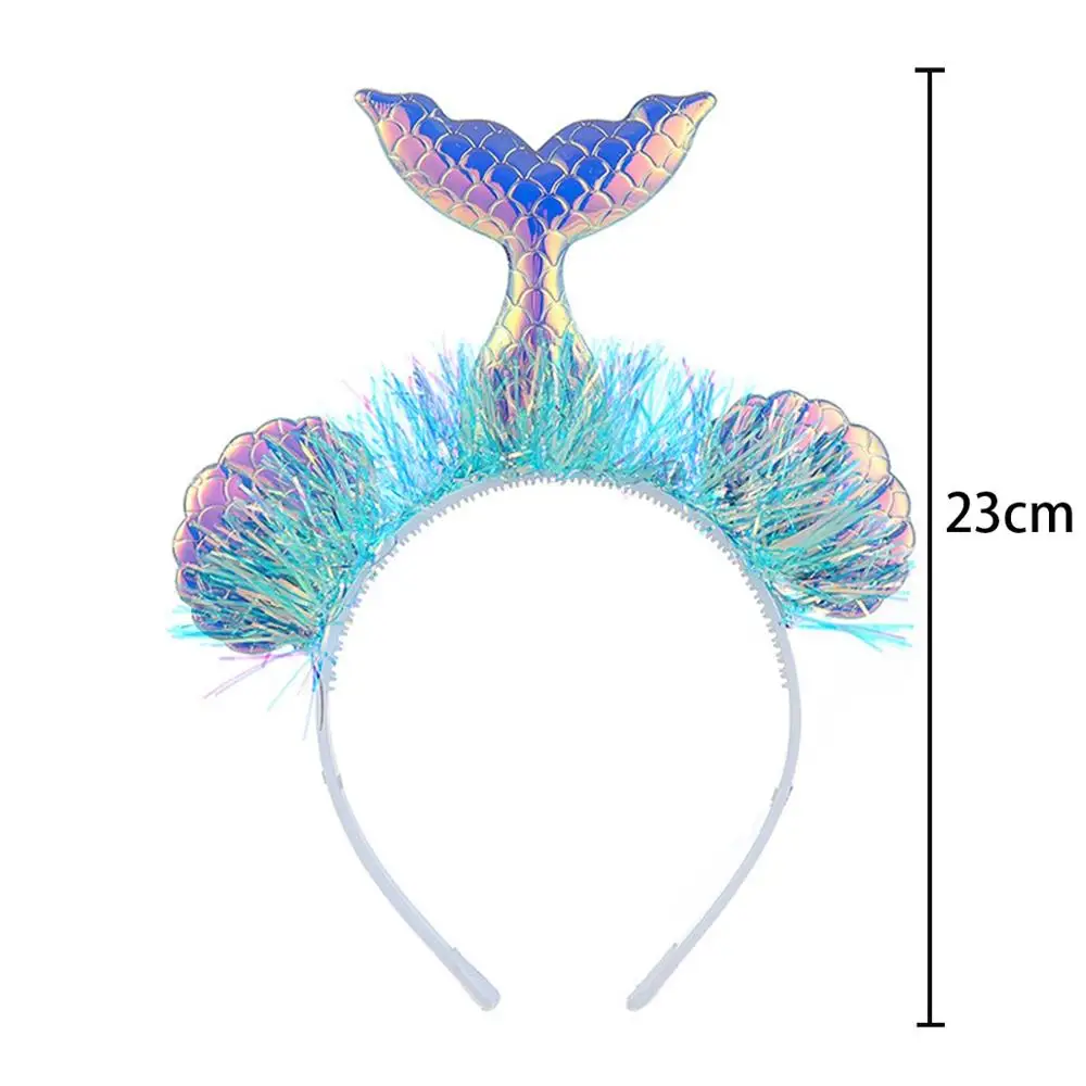 Taoup 1 шт. градиентные цвета радуги блестки маленький брелок для ключей «русалка» с днем рождения Русалка тема вечерние декор для кулоны для девочек DIY - Цвет: Mermaid Headband 3