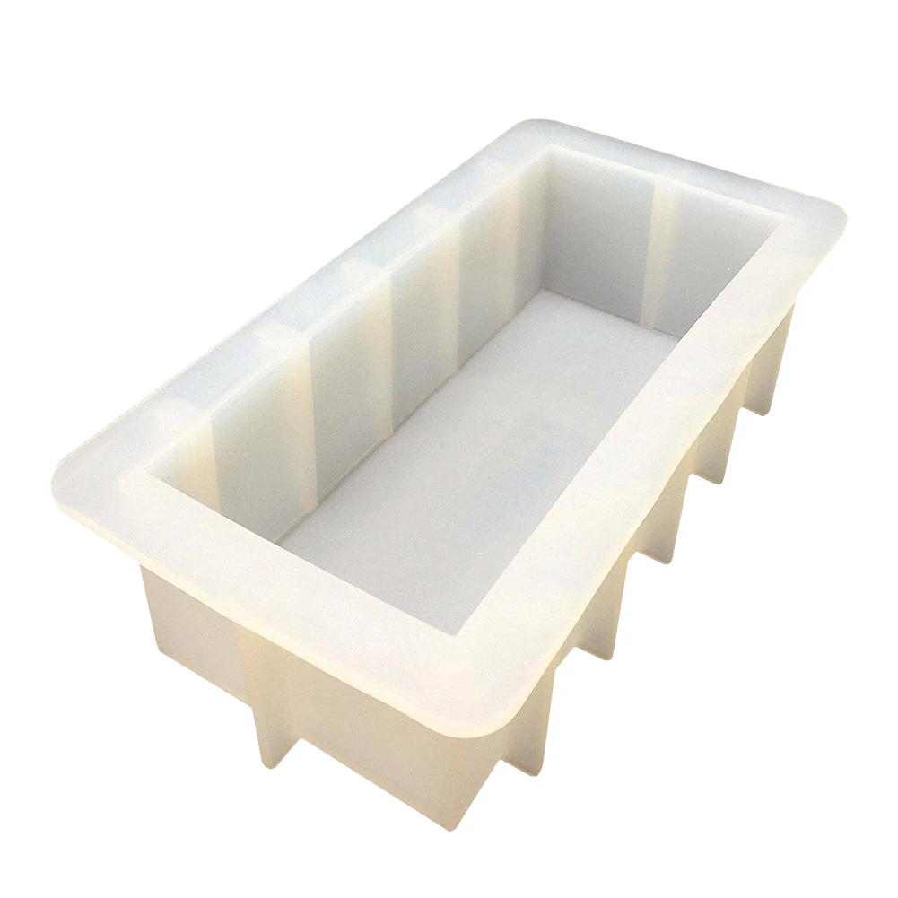 Soft Tools Silicone Washable Non Toxic DIY White Multipurpose Handmade Thickened Easy Removal Rectangle Soap Mold Home