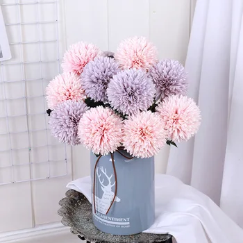 

8pcs/lot Dandelion Flower Ball Simulation Road Cited Flower Wall Fake Flower Home Decoration Wedding Holding Flower