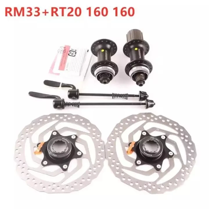 SHIMANO RM33+ RT20 160 мм концентратор и ротор 8 9 10 скорость MTB горный велосипед Центральный замок 32 отверстия диск с бисером тормоз велосипедный цикл концентратор