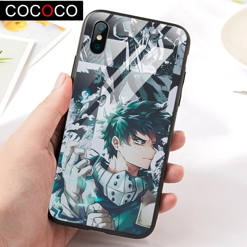 My Hero Academy Модный чехол для iPhone XR 11 Pro XS Max X 5 стеклянный противоударный iphone 7 8 6 S Plus |