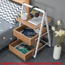 3 слоя простой креативный подвижный чайный стол, шкаф для отдыха, треугольный дизайн, придиванный столик с колесом и ящиком для хранения