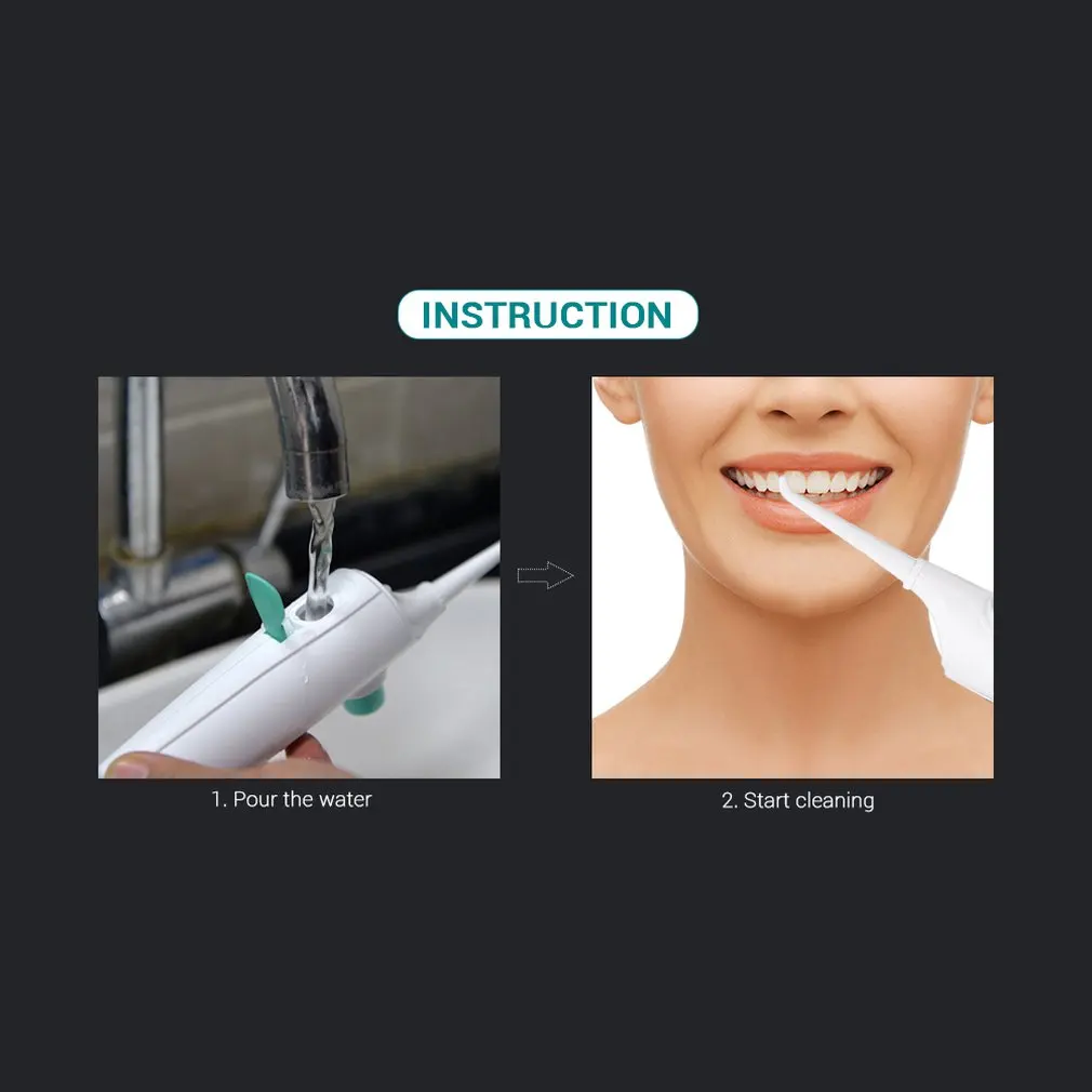 1 шт. портативная зубная нить с питанием, зубная струя, зуб без батареек, чистящий набор для отбеливания зубов