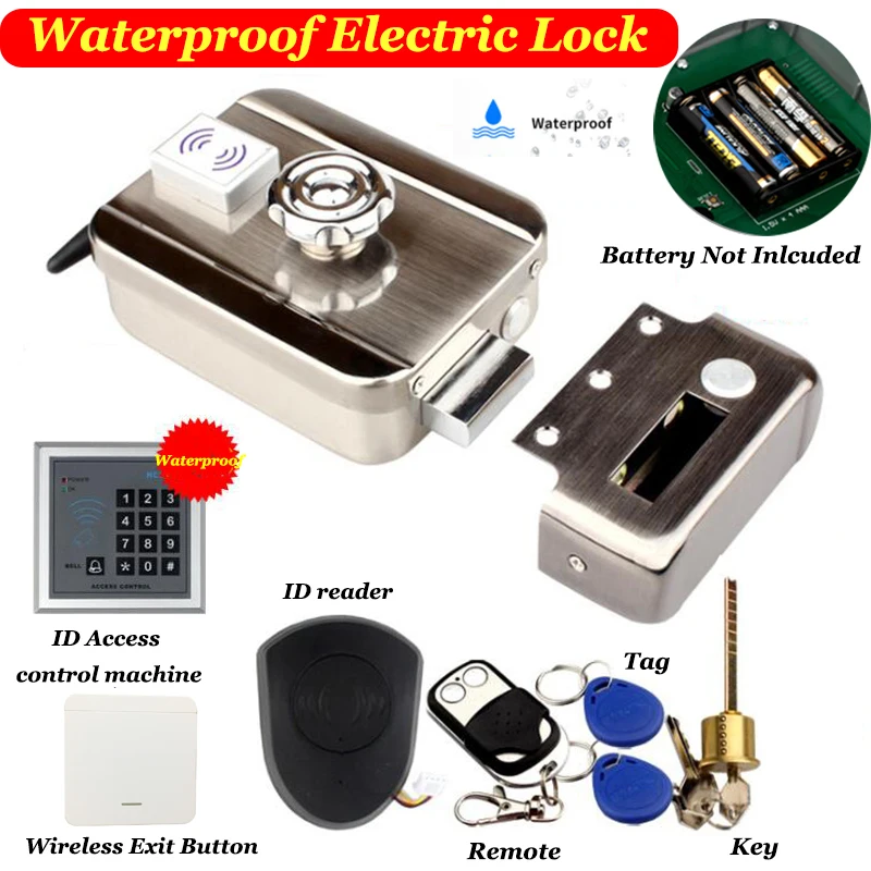 Waterproof Electric Lock Outdoor Waterproof Gate Lock Battery driven