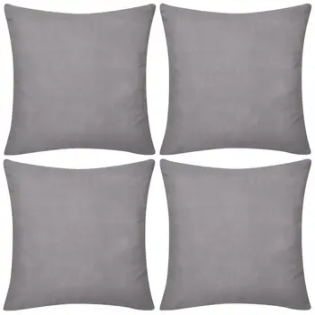 

4 gray Pillow covers Cotton 80x80 cm