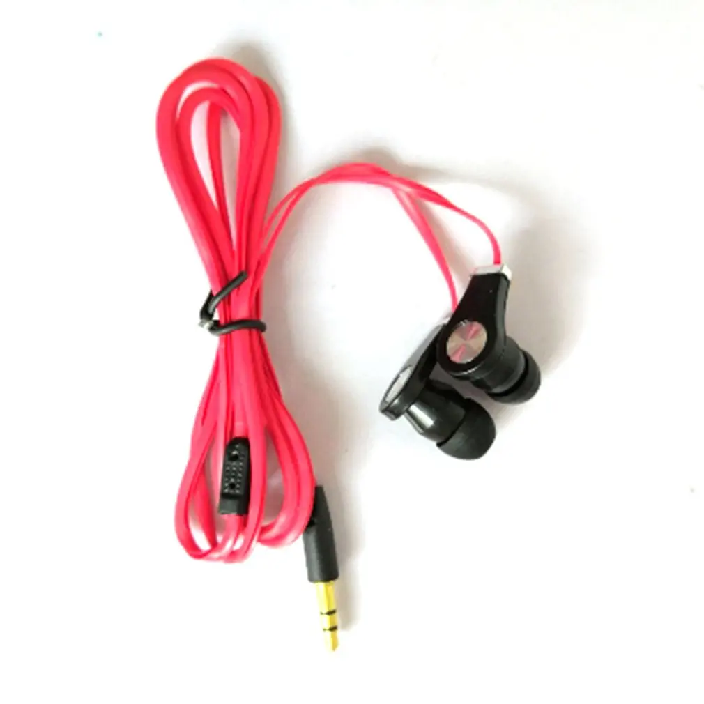 red Наушники-вкладыши бас стерео Hifi гарнитура ультра легкие 3,5 мм проводные наушники Универсальные для смартфонов планшеты ПК - Цвет: red