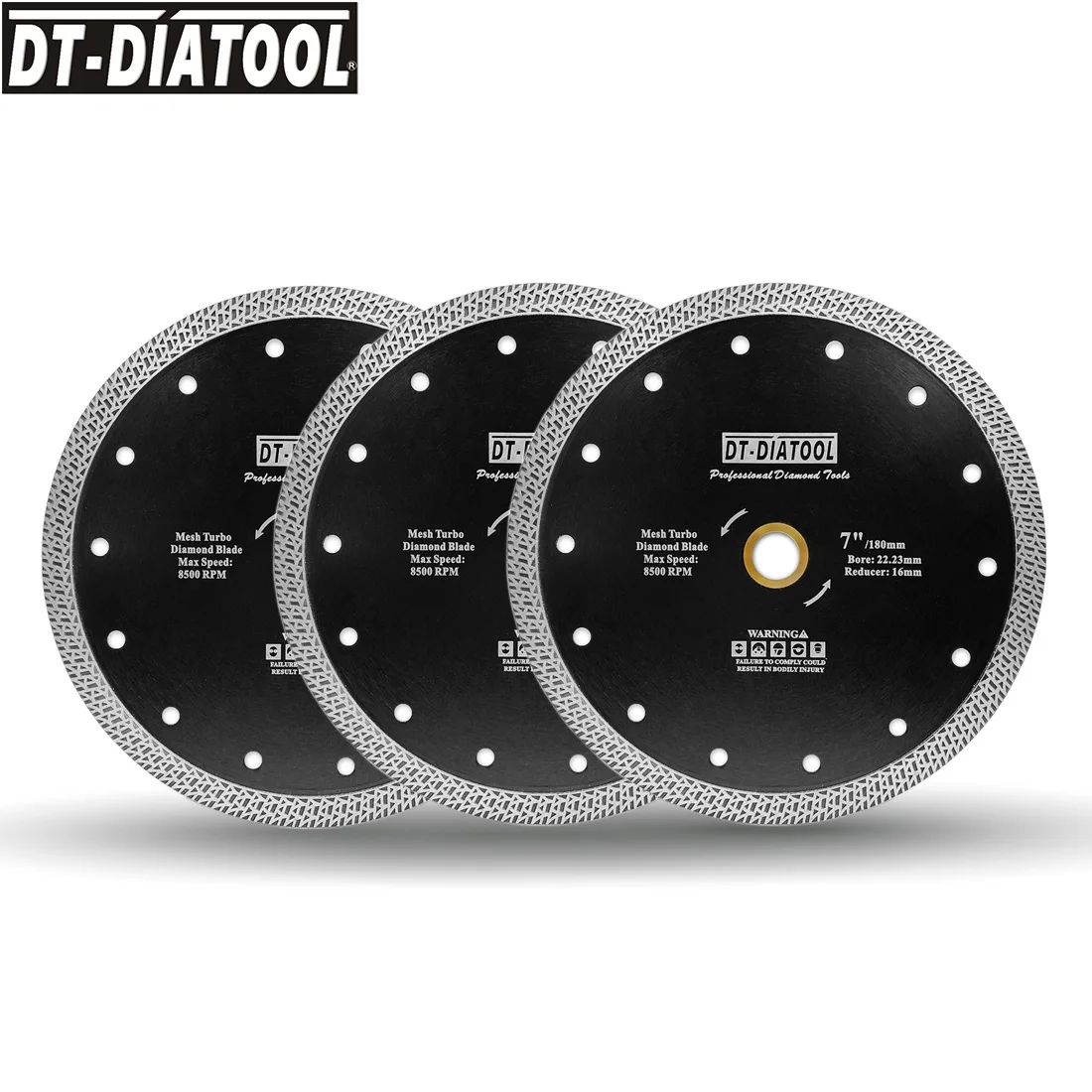 DT-DIATOOL 3 шт./компл. Dia " /9" сетка лезвие алмазной пилы турбо отрезной диск алмазные режущие колеса для Гранит плитка Мрамор