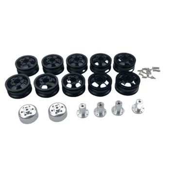 

Metal Wheel Rim Wheel Hub for WPL C14 C24 B14 B24 B16 B36 Six Drive RC Car Spare Parts,Black