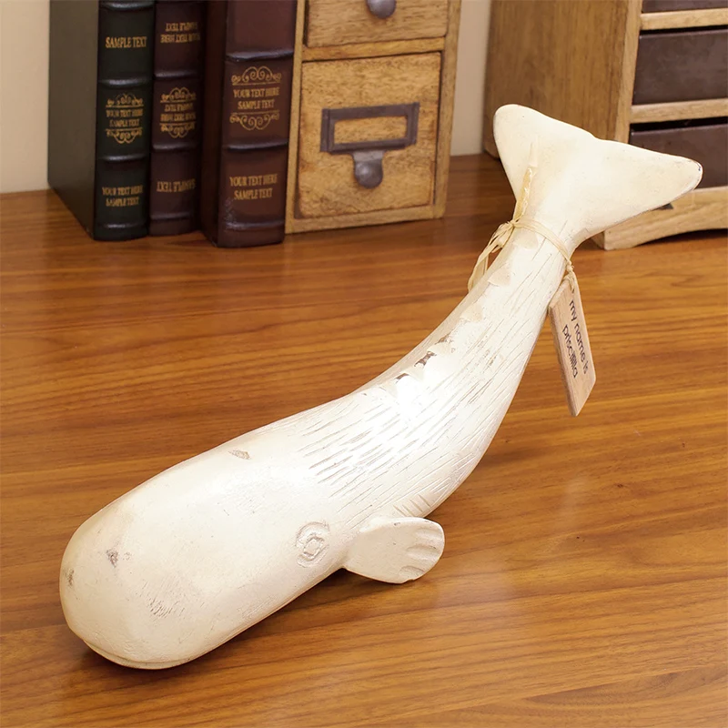 ORZ современные деревянные фигурки животных для интерьера черный козий КИТ Акула