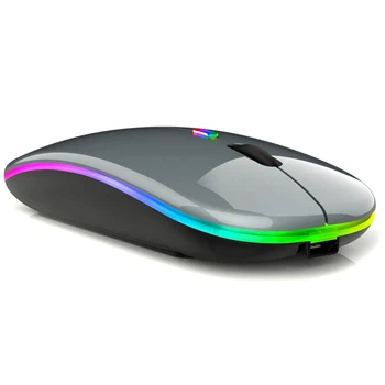 

Bluetooth & 2.4G Slim Wireless Mouse, Portable Dual Mode Rechargeable Wireless Mouse for PC,Computer,Laptop