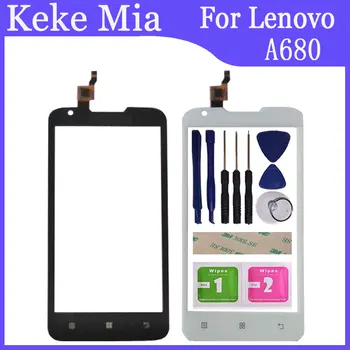 

Keke Mia 5.0" New A680 Touch Screen For Lenovo A680 Touch Glass Front Glass Digitizer Panel Sensor Free Adhesive+Wipes
