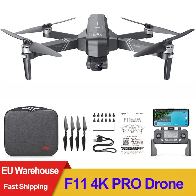 SJRC F11 4K PRO GPS Дрон с камерой 2-осевой карданный бесщеточный Квадрокоптер 28 мин. 3 км