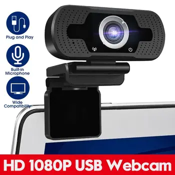 

HD 1080P 2MP USB Webcam Video Conference Camera Web Cam With Built-in Noise Reduction Microphone Clip-on for Laptop Computer