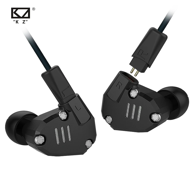 Гибридные наушники вкладыши AK KZ ZS6 2DD + 2BA Hi Fi DJ мониторные спортивные для бега