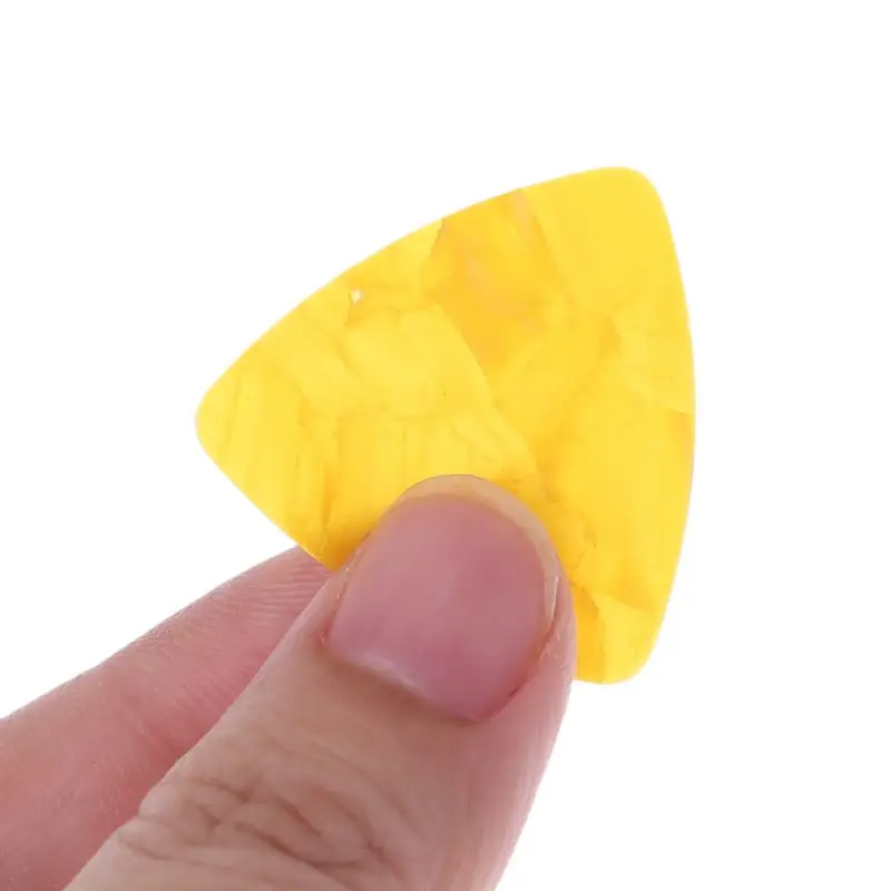 Guitar Pick Plectrum 100pcs Triangle Celluloid Instruments 0.46mm Random Color